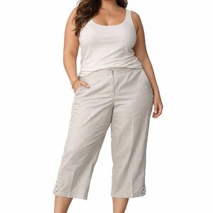 Madison  white Cropped  Wide-Leg Capris